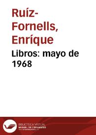 Libros: mayo de 1968