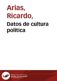 Datos de cultura política