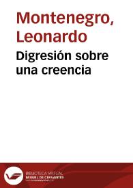 Digresión sobre una creencia