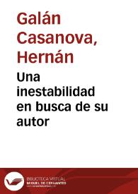 Una inestabilidad en busca de su autor