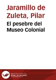 El pesebre del Museo Colonial