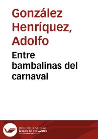 Entre bambalinas del carnaval