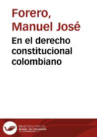 En el derecho constitucional colombiano