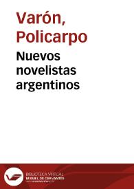 Nuevos novelistas argentinos