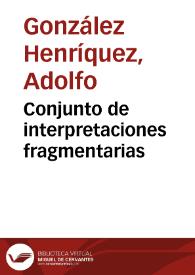 Conjunto de interpretaciones fragmentarias