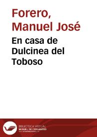 En casa de Dulcinea del Toboso