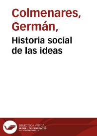 Historia social de las ideas