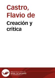 Creación y crítica