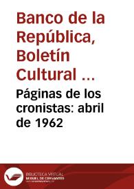 Páginas de los cronistas: abril de 1962