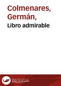 Libro admirable