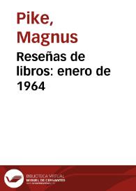 Reseñas de libros: enero de 1964