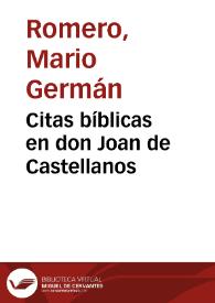 Citas bíblicas en don Joan de Castellanos