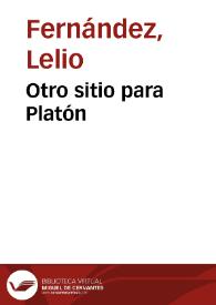 Otro sitio para Platón