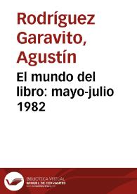 El mundo del libro: mayo-julio 1982