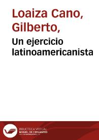 Un ejercicio latinoamericanista