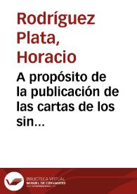 A propósito de la publicación de las cartas de los sin cuenta