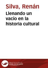 Llenando un vacío en la historia cultural