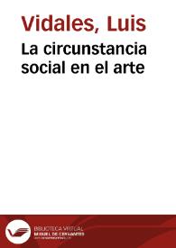 La circunstancia social en el arte