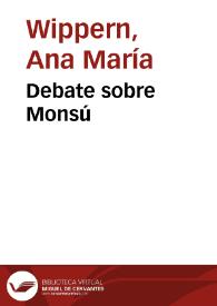 Debate sobre Monsú