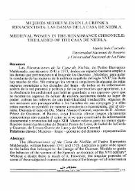 Mujeres medievales en la crónica renacentista: las damas de la Casa de Niebla