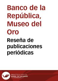 Reseña de publicaciones periódicas