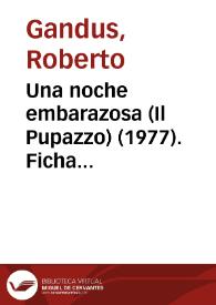 Una noche embarazosa (Il Pupazzo) (1977). Ficha técnica