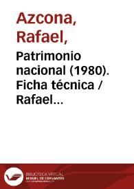 Patrimonio nacional (1980). Ficha técnica