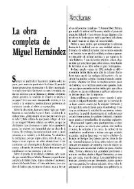 La obra completa de Miguel Hernández