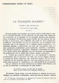 La vocación docente