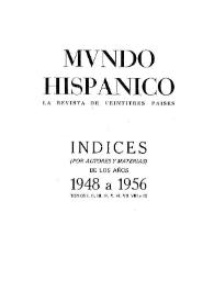 Mundo Hispánico. Índices 1948-1971