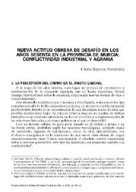 Nueva actitud obrera de desafío en los años sesenta en la provincia de Murcia: conflictividad industrial y agraria