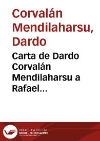 Carta de Dardo Corvalán Mendilaharsu a Rafael Altamira. Buenos Aires, 4 de diciembre de 1910