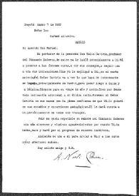 Carta de Agustín Nieto Caballero a Rafael Altamira. Bogotá, 7 de marzo de 1920