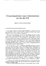 O nacionalismo vasco heterodoxo no século XX 