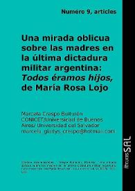 Una mirada oblicua sobre las madres en la última dictadura militar argentina: 