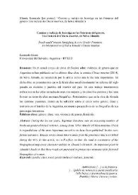 Camino y trabajo de hormiga en las fronteras del género. Una lectura de 