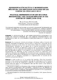 Representación política y modernidades múltiples. Los diputados catalanes en las Cortes de Cádiz (1810-1814) 