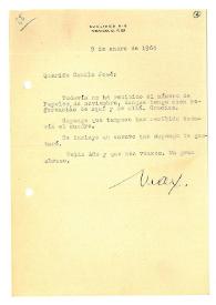 Carta de Max Aub a Camilo José Cela. México, 9 de enero de 1964