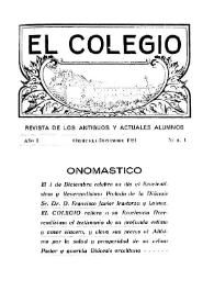 El Colegio : Revista de los Antiguos y Actuales Alumnos. Núm. 4, diciembre de 1924