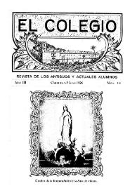 El Colegio : Revista de los Antiguos y Actuales Alumnos. Núm. 10, mayo de 1926