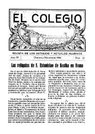 El Colegio : Revista de los Antiguos y Actuales Alumnos. Núm. 12, noviembre de 1926