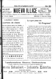 Nueva Illice (1913-1927). Núm. 282, 30 de septiembre de 1917