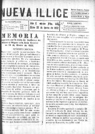 Nueva Illice (1913-1927). Núm. 493, 22 de enero de 1922