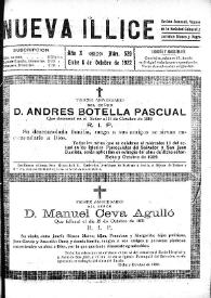 Nueva Illice (1913-1927). Núm. 529, 8 de octubre de 1922