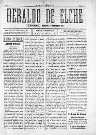 Heraldo de Elche :  Periódico Independiente. Núm. 13, 27 de julio de 1907