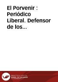 El Porvenir : Periódico Liberal. Defensor de los Intereses de la Región de la Marina 