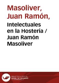 Intelectuales en la Hostería