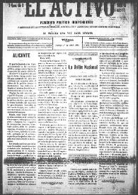 El Activo : Periódico Político Independiente y Defensor de los Intereses Morales, Materiales y Agrícolas de este Distrito Electoral. Núm. 45, 1º de abril de 1900