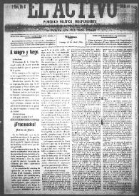 El Activo : Periódico Político Independiente y Defensor de los Intereses Morales, Materiales y Agrícolas de este Distrito Electoral. Núm. 49, 29 de abril de 1900