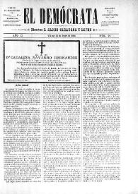 El Demócrata (Villena, Alicante)
. Núm. 24, 25 de enero de 1891